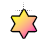 Yellow and Pink Gradient 6-Pointed Star cursor
