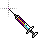 Filled dripping syringe cursor