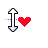 Vertical resize cursor