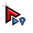 Location-RedPlastic cursor