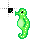 Green Saski Seahorse cursor