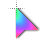 Right Transparent Flowing Rainbow shadow cursor
