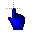 Metálico azul cursor