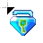 Blue Gem Lock BLACK tip cursor