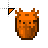 Radioactive Orange Axolotl Bucket Minecraft cursor