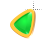 left Emerald in Gold triangle cursor