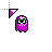 Pac Man Ghost Violet Front cursor