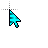 Small Aqua HSI cursor