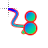 Wavy colour cursor person cursor