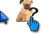 Pink and blue stars Cursors preview