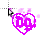 neon pink flame drain gang D&G logo heart bladee cursor