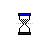 Reloj azul cursor