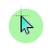 blue and circle green cursor