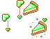 Green Kawaii Heart Cheesecakes! Cursors preview