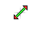 Resize Forwardslash Green and Red Type 2 cursor