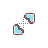 Diagonal Resize 2  Blue Donut UL  cursor