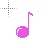 eighth note pink cursor