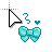 Cyan Bow (Lazo Azul) Cursors preview
