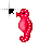 Red Saski Seahorse cursor