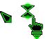 Droplet Mini Black and Green Cursors preview