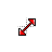 Diagonal Resize 2 Basic Red Ornament cursor