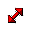 Windows XP 3D Red Diagonal Resize 2 cursor