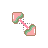 Strawberry Kuromi Diagonal Resize \ cursor
