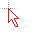 Contornado vermelho cursor
