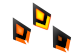 Night Diamond v3.0 - Amber Orange Static Cursors cursor preview