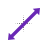 Purple filled diagnoal resize 2 cursor