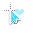 Blue Mini Mac Love Cursors preview