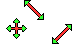 Resize Red and Green Cursors cursor preview