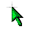 3D BlueGreen Flashing Pointer cursor