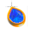 Right sapphire in gold cursor