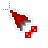 Terraria Red Cursor White Background Diagonal Resize 2 cursor