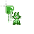 Kawaii Green Hearts Rabbit Cursors preview