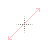 pink diagonal resize 2 cursor