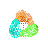 Orange Blue Green Cursor cursor
