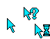 Windows XP Cyan Cursors preview