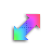 Diag 1 Tranpsarent Flowing Rainbowi cursor