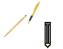 gold pen with two popular pencils Cursors preview