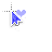 Navy Blue Mini Mac Love Cursors preview