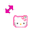 Hello Kitty diagonal resize 2 cursor
