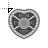 black and white gothic heart cursor