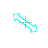 Cyan Diagonal Resize 1 cursor