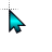 Large Aqua V cursor