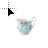 Blue Tea Set Milk jug cursor