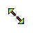 rainbow diagonal resize 2 (static) cursor
