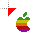colourful apple logo cursor