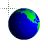 Rotating Earth - Bright Green Land cursor